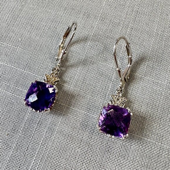 BBJ Jewelry - BBJ Deep Amethyst Sterling Silver Earrings